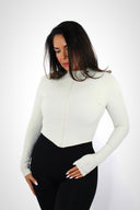 CRESCENT CROP JACKET - Moondust