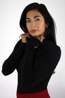 CRESCENT CROP JACKET - Black