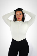 CRESCENT CROP JACKET - Moondust