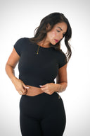 MOONSTRUCK CROP - Black