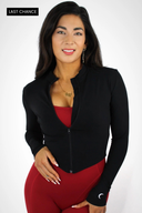 CRESCENT CROP JACKET - Black